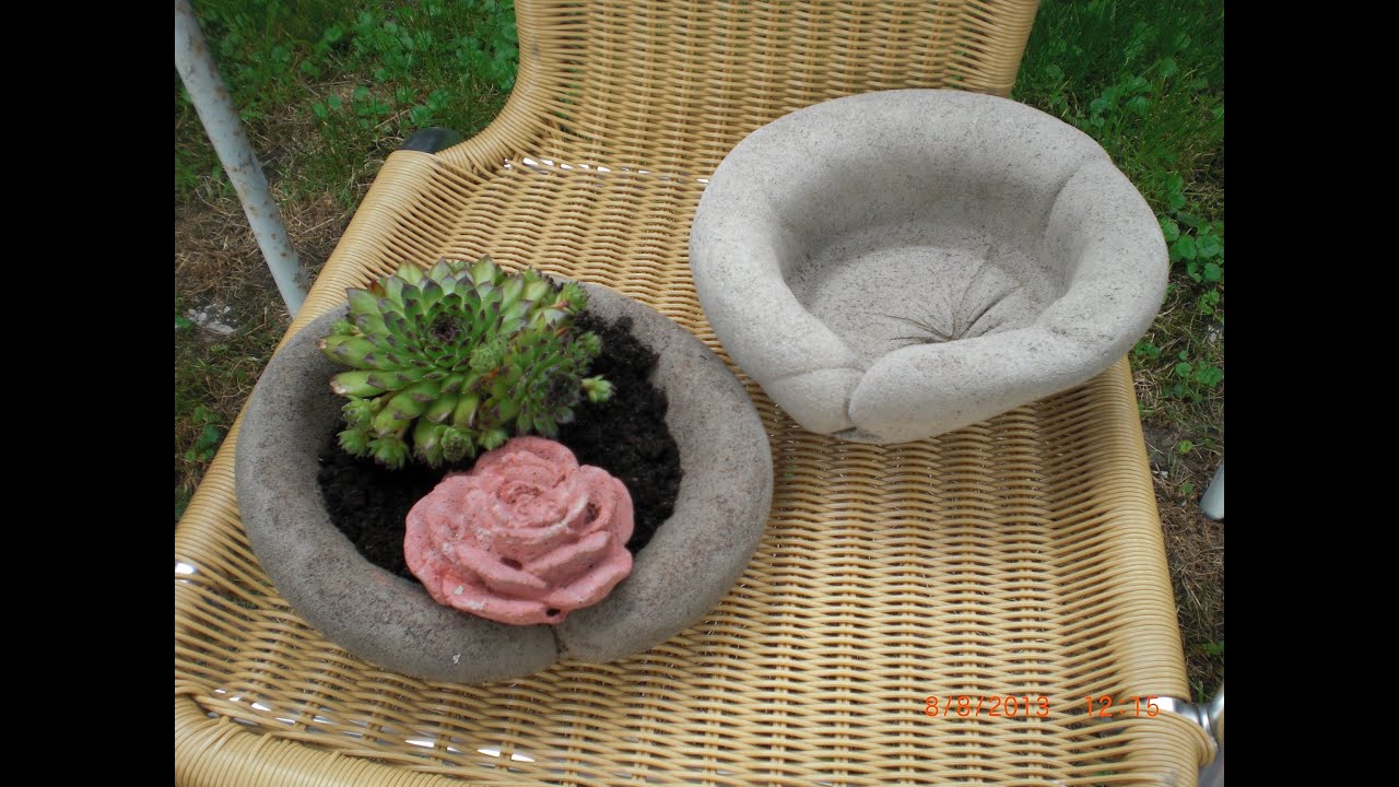 Flower Bowl - Blumenschale  fast Halbkugel aus Damenstrümpfen machen