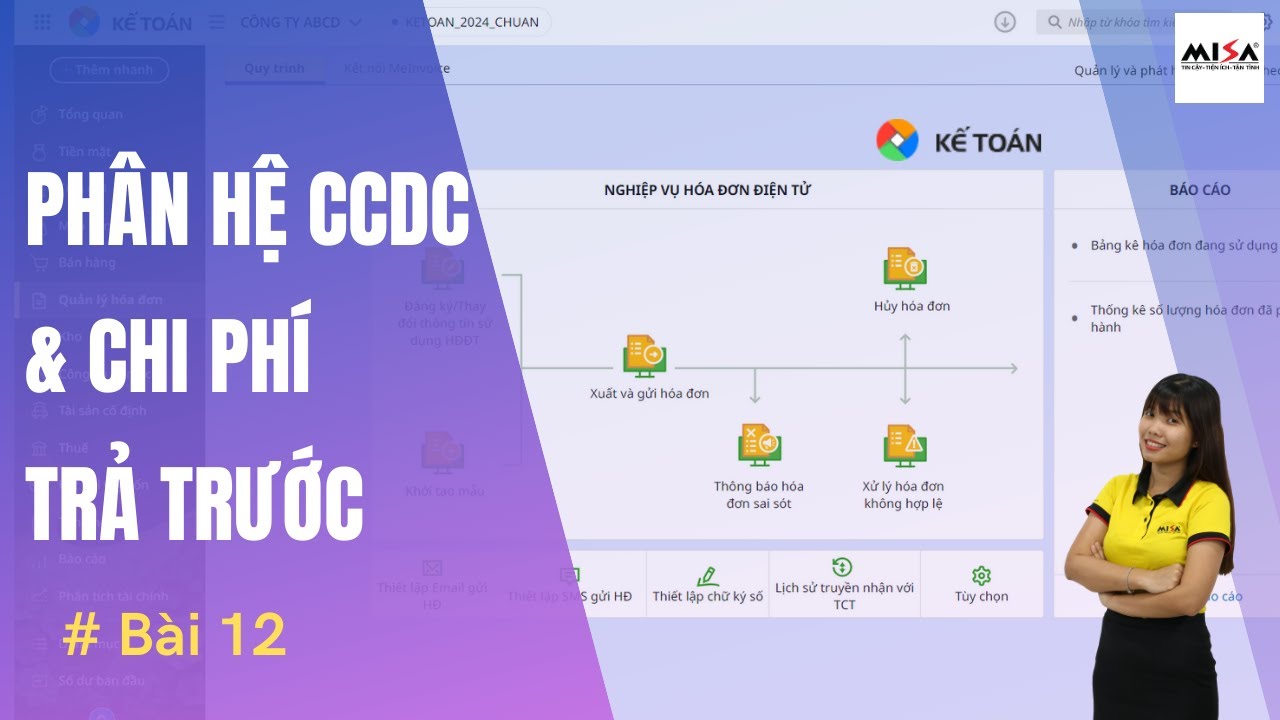 Bài 12: Phân hệ Công cụ dụng cụ và Chi phí trả trước | AMIS Kế toán