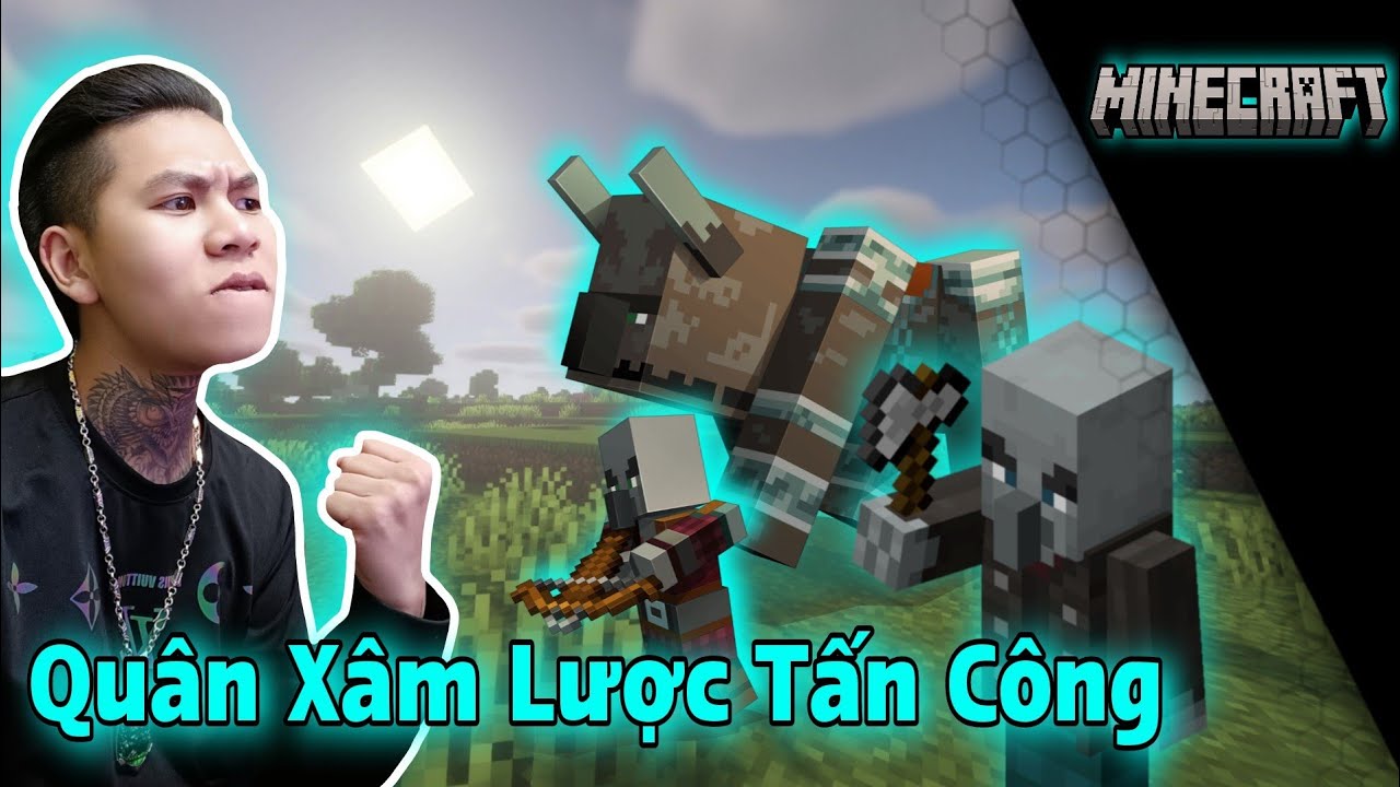 (Minecraft) #3 Mình Bị Quân Xâm Lược Tấn Công Đòi Chiếm Làng.