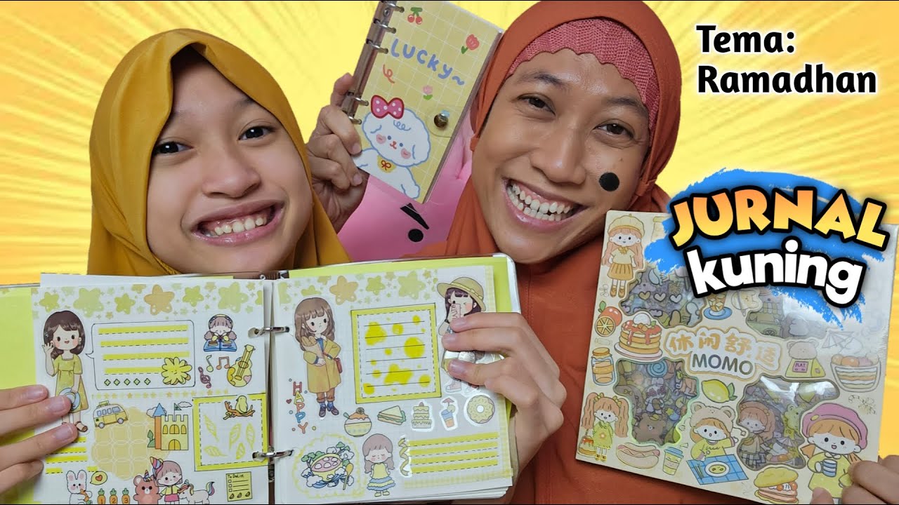 Jurnal Bercerita - Puasa Ramadhan | Dekorasi Journal Sticker Lucu Warna Kuning ♥ Aqilla's Diary