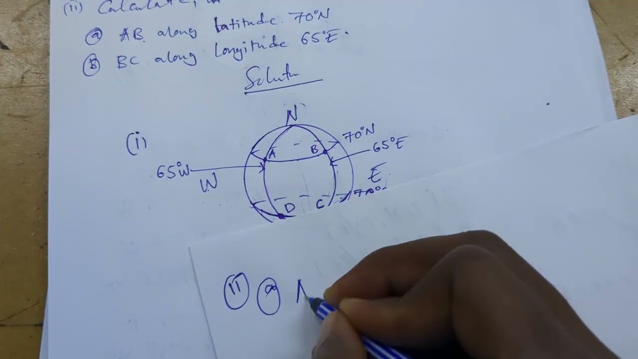 2023 paper 2 GCE Question 8(b) (Earth Geometry)