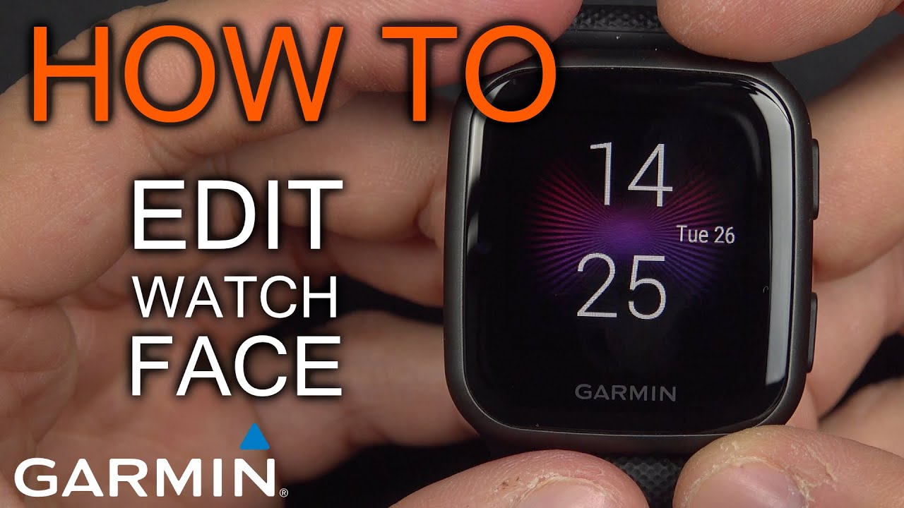 How to Edit Garmin Venu Watch face