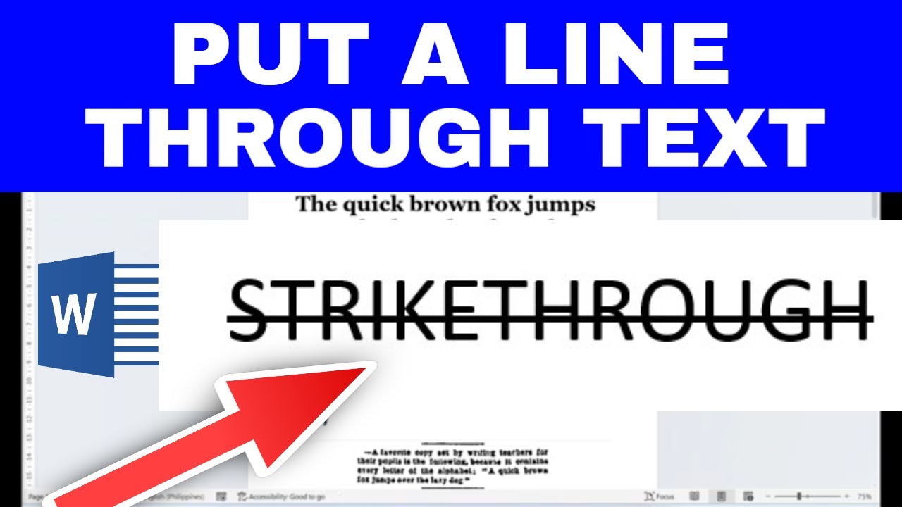 How to Put a Strike Through Text in WORD (Cross Out Words with Strikethrough)