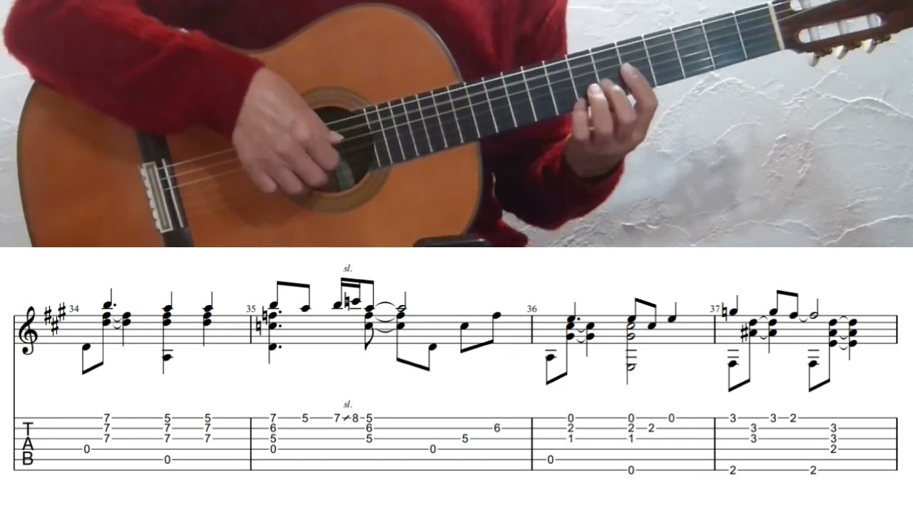 I'll Be Home for Christmas (Walter Kent) Solo Guitar Arrangement with TAB