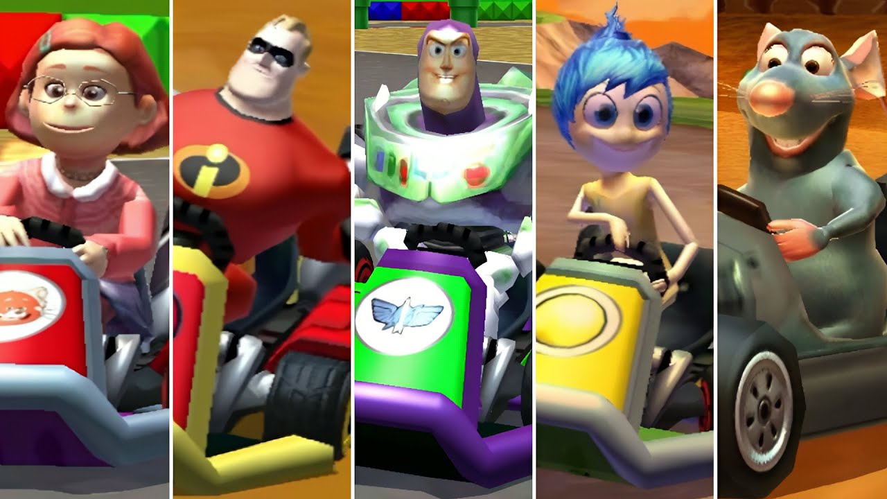 PIXAR CHARACTERS in Mario Kart 7 (CTGP-7)