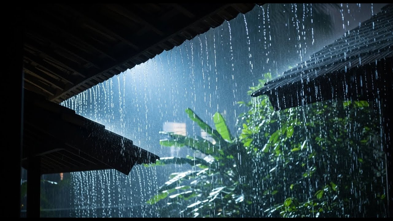 Peaceful Sleep Vibes 🌧 Heavy Rain on Roof Sound | Relaxing Rain Ambience for Restful Sleep