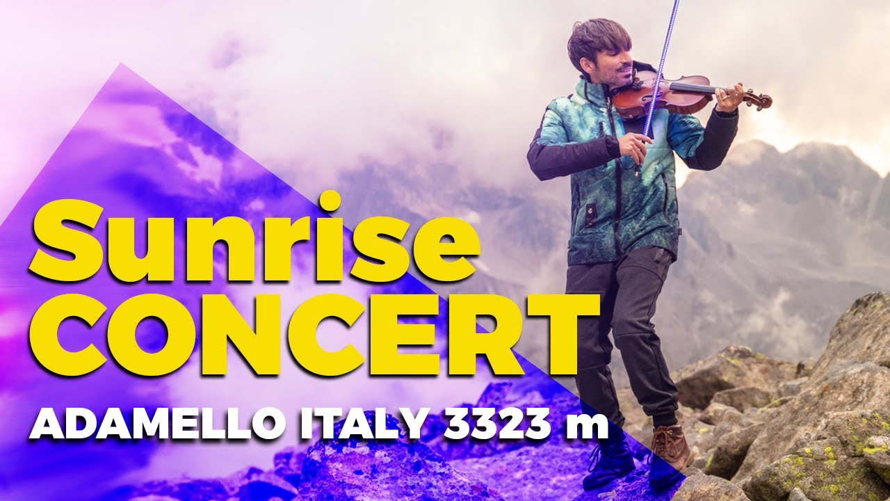 In vetta all'Adamello 3323 m ⛰🎻 Sunrise Concert -short movie