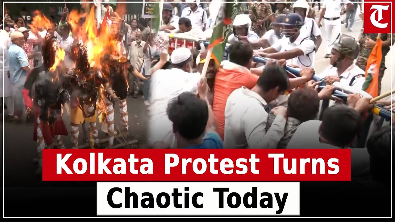 Massive Congress protest in Kolkata, barricades breached and clashes erupt with police
