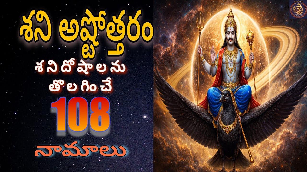 ​శ్రీ శని అష్టోత్తర శతనామావళి | Shani Ashtottara Shatanamavali 108 Names |Shani Dev | Bhakthialways 