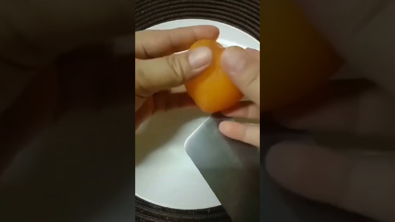 cutting a Golden Plum#asmr #satisfying #shorts #short
