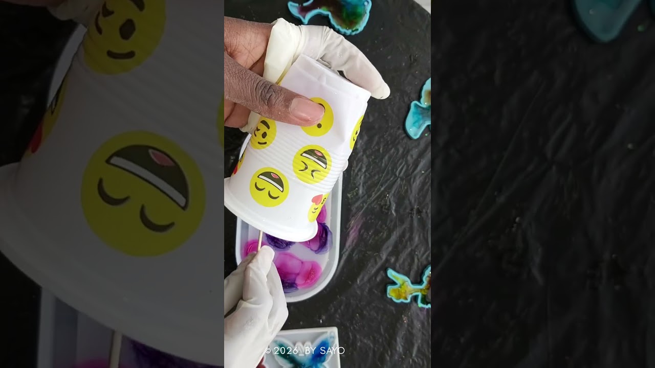 Alcohol Ink on Resin Tray | 3/4 Pour Technique + Satisfying Unmold Reveal