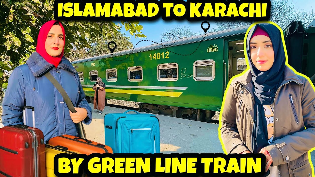 ISLAMABAD TO KARACHI 📍BY GREEN LINE  TRAIN 🚂 - 1 Month Bad Ghar Wapis Gye Sbko Surprise Diya 😭🫀