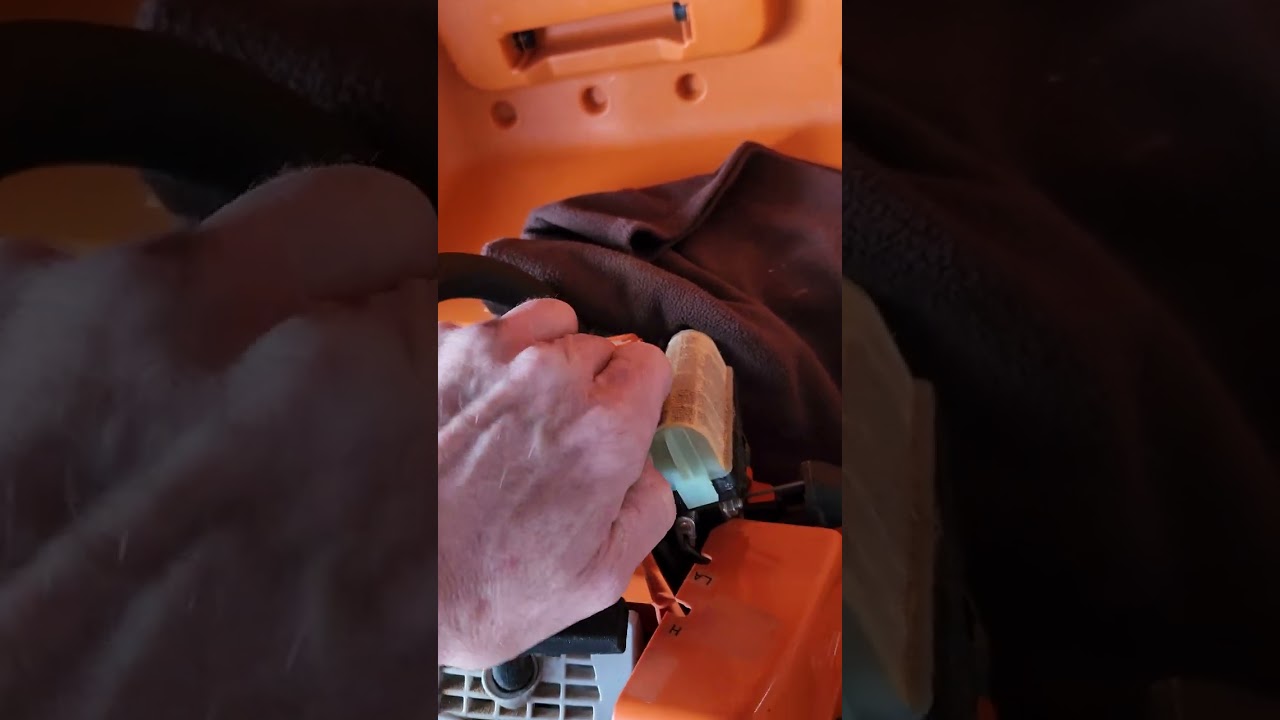 Winter mode on Stihl chainsaws, check manual as not all models are equipped.