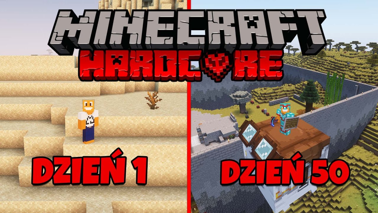 Przeżyłem 50 DNI na świecie Minecraft HARDCORE!