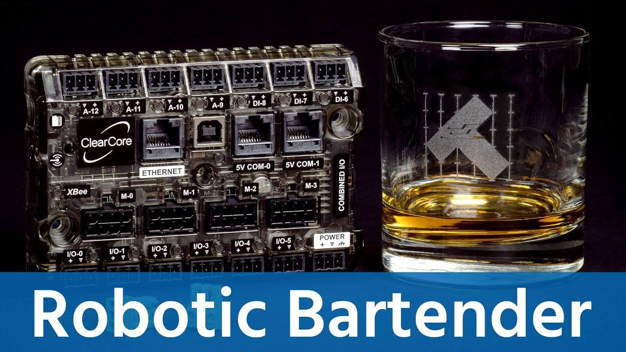 Robotic Bartender Powered by ClearCore - Teknic's Industrial I/O & Motion Controller
