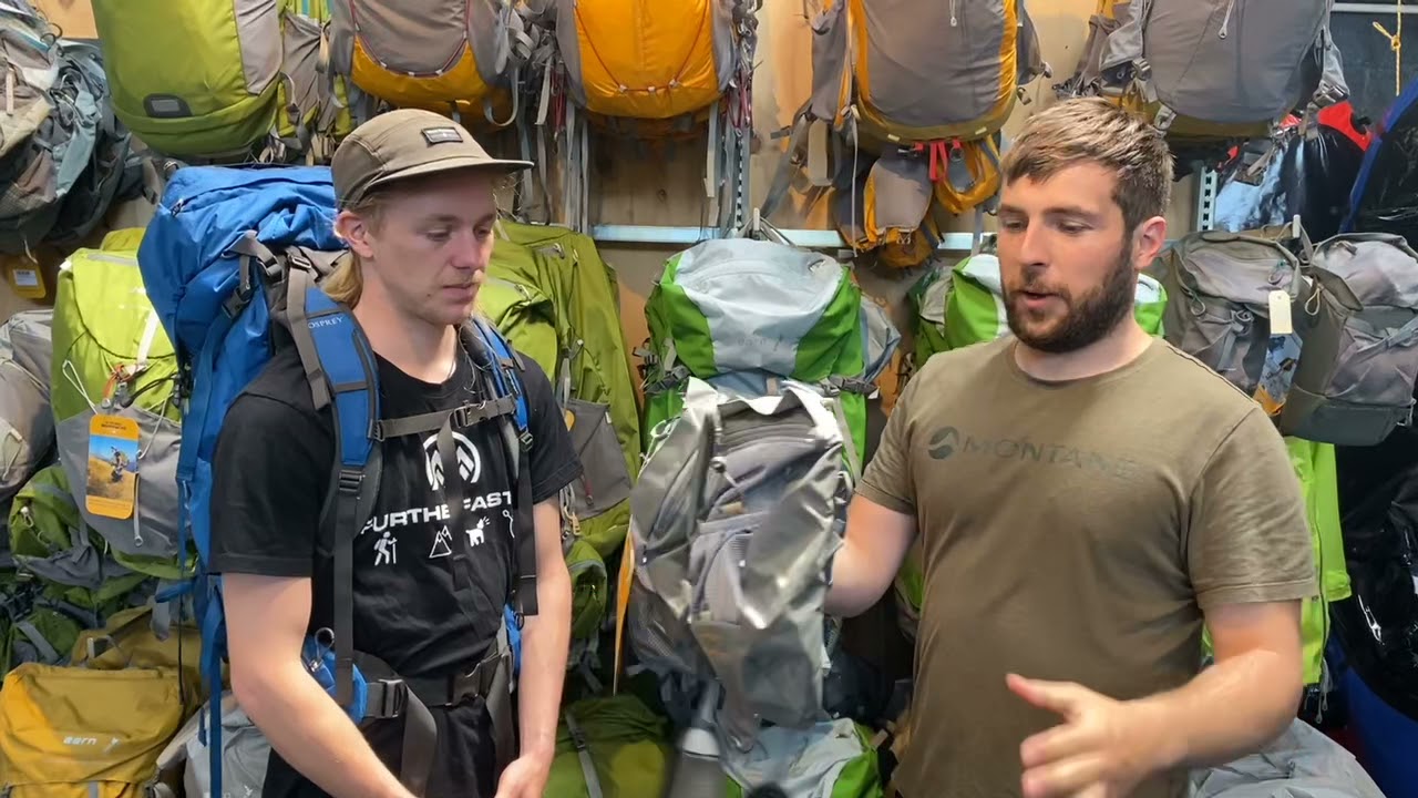 How to attach Aarn Universal Balance Bags to a standard hiking back pack.