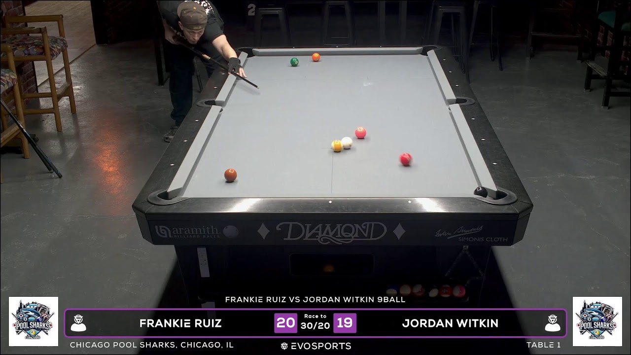 PLAYER ONE vs PLAYER TWO - CHICAGO POOL SHARKS - TABLE 1 | EvoSports