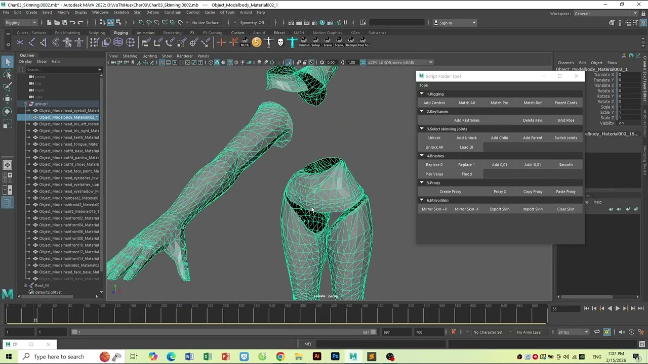 Basic Skinning: 4- Skin a mesh with multiple layers