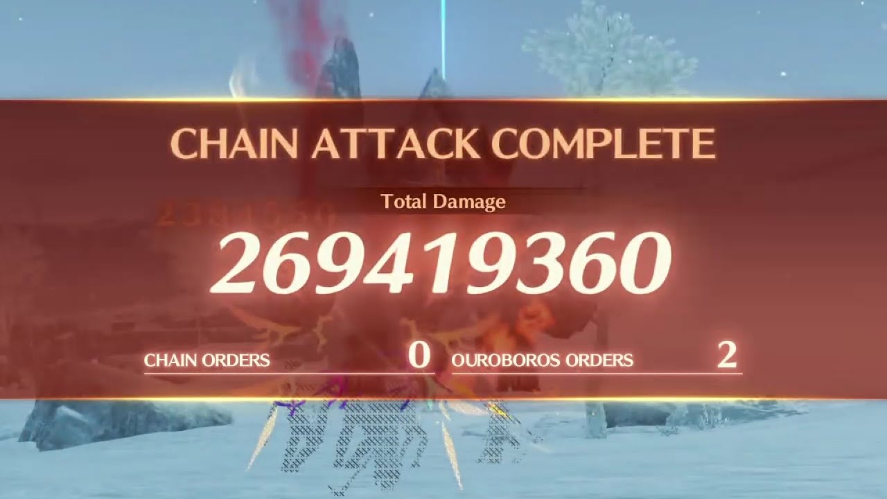 Ouroboros T3 XC3 Max Chain Attack Damage (Single Target, 269M)