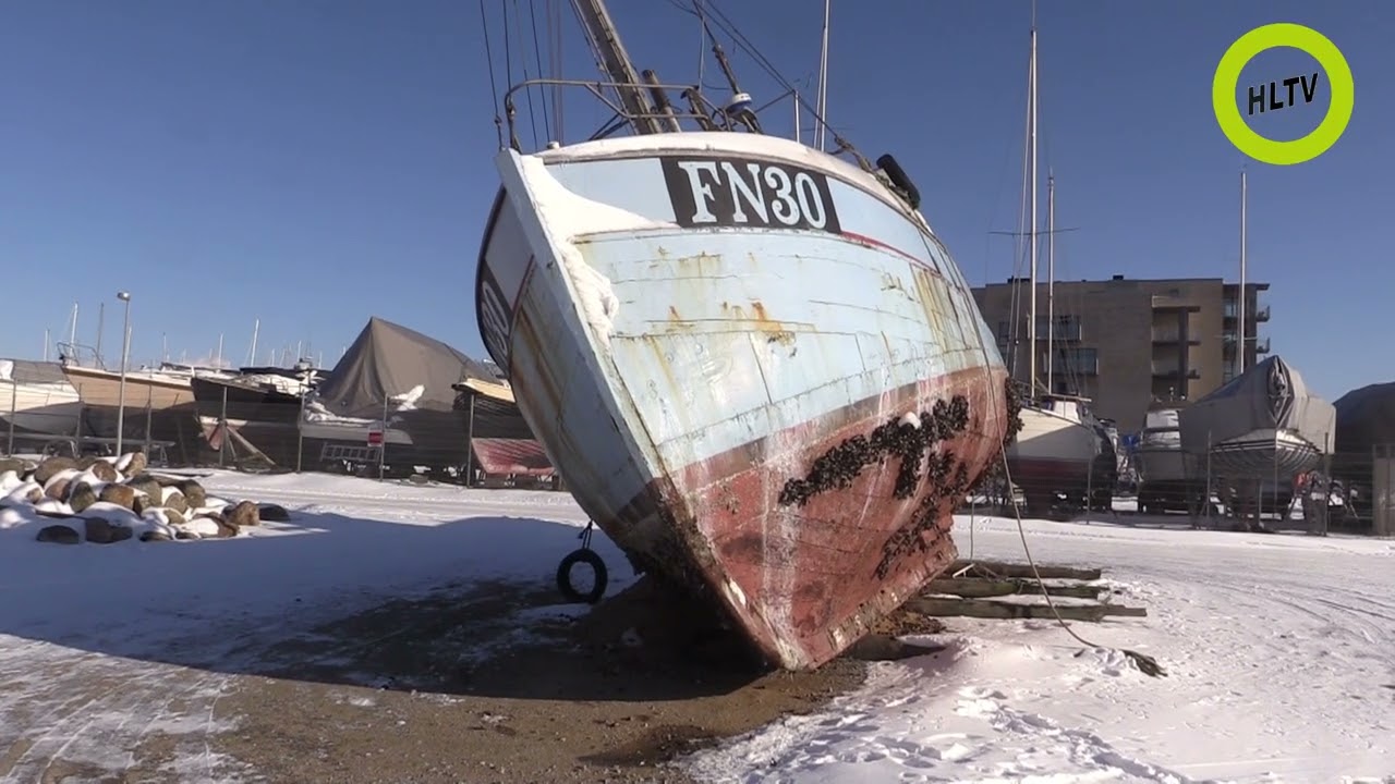 Vinterstemning på havnen februar 2026