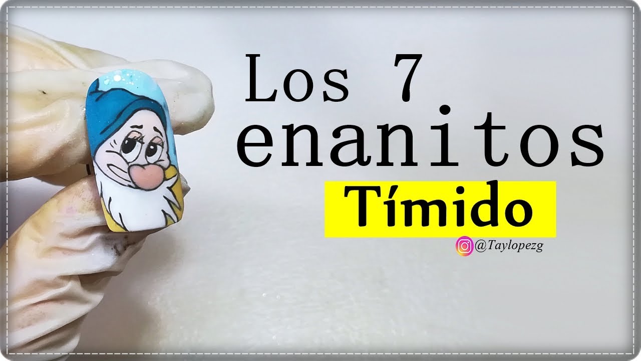TÍMIDO diseño de uñas de LOS 7 ENANITOS - BLANCANIEVES /Designails Tay