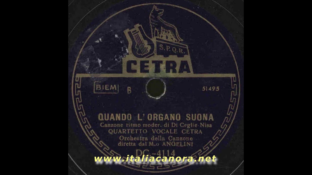 1942 Quartetto Cetra Quando l'organo suona