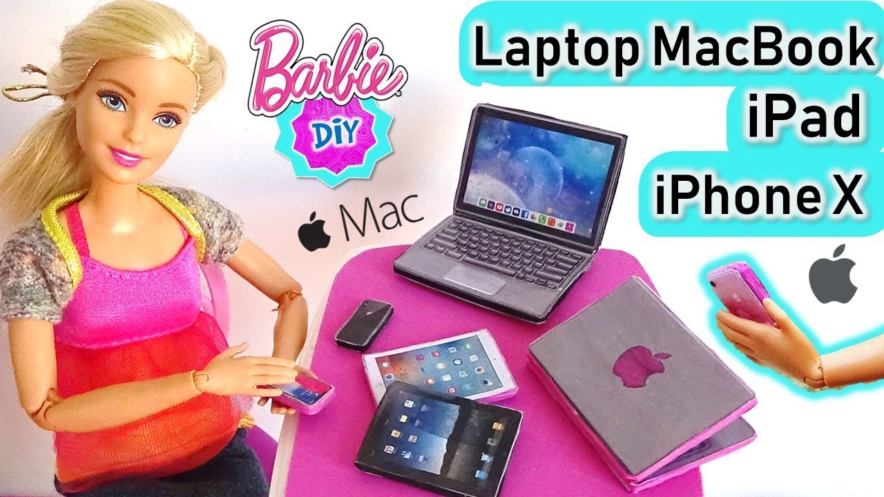 Como hacer  CELULAR, TABLET Y LAPTOP para tu Coleccion de  MUÑECAS Barbie