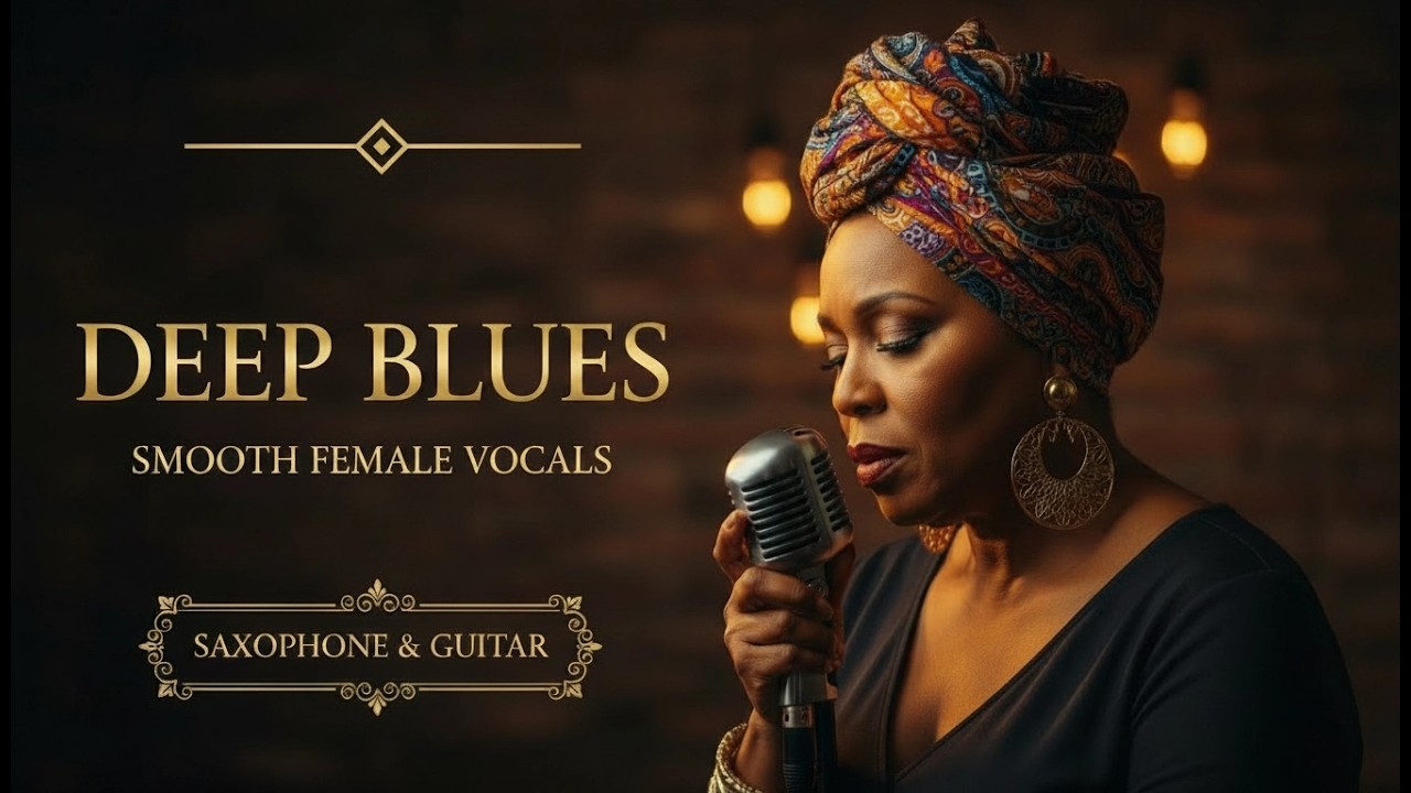 Nostalgic Female Deep Blues &mdash; Low Warm Voice & Soft Saxophone &mdash; Gentle Vintage Blues 1960s 1970s