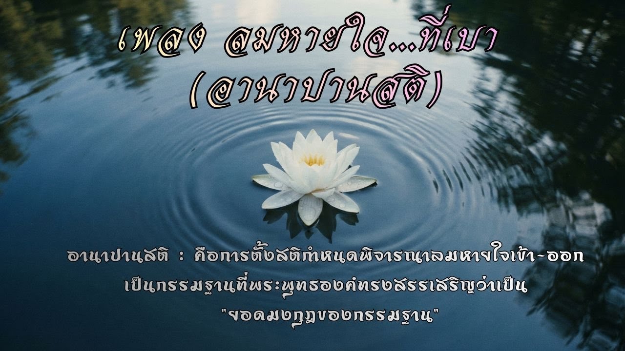 เพลง ลมหายใจ...ที่เบา (อานาปานสติ) | ดนตรีบำบัด ฝึกสมาธิด้วยอานาปานสติ  #เพลงธรรมะ