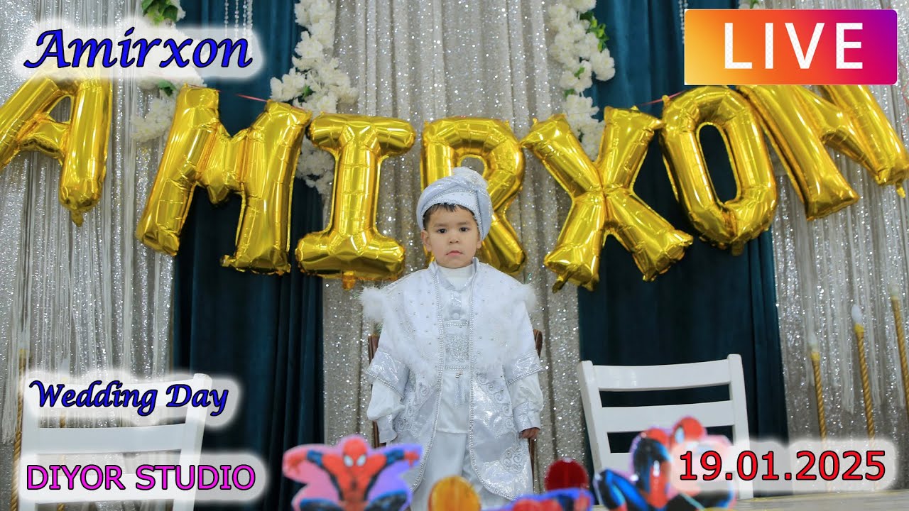 AMIRXON SUNNAT TO’Y DIYOR STUDIO OQ SAROY TO’YXONASI