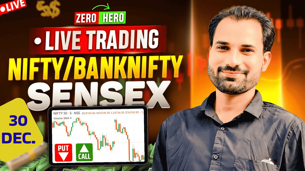 Nifty Live Trade | 30 Dec. | Banknifty Live | Sensex Live  Live Trading @KrishnaBulls
