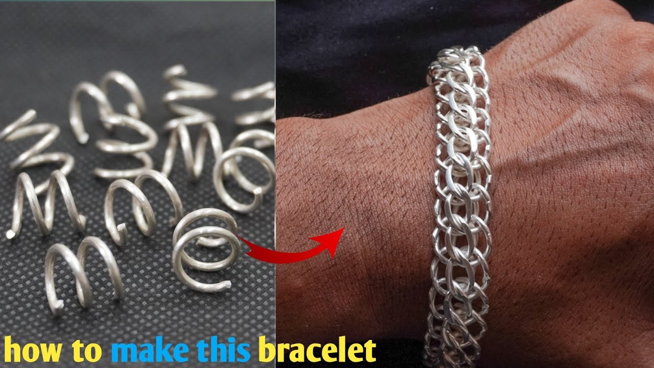 Twisted silver wire bracelet marking /how it's made/jewelry making