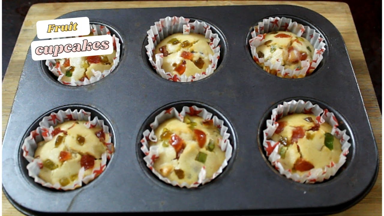 Fruit cupcakes recipe | Mini Fruit Cakes | Christmas cupcakes | How to make fruit cupcakes