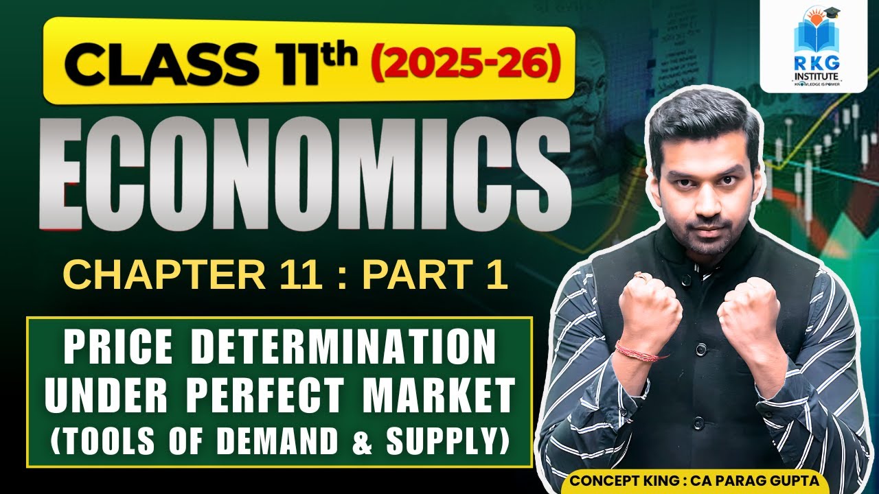 Price Determination - 1 | Market Equilibrium, Excess Demand & Supply | Micro Economics | Class 11