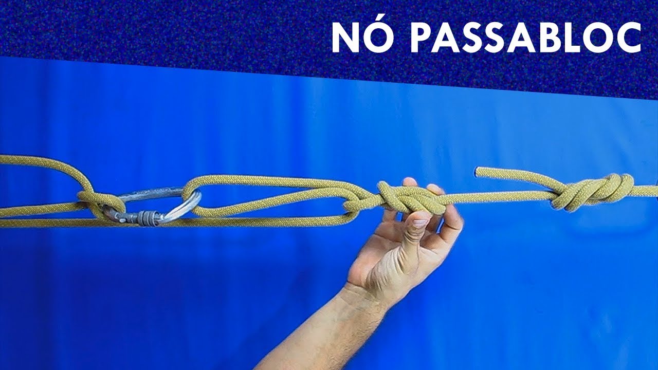 Nós - Nó Passabloc (sistema multiplicador de força autoblocante)