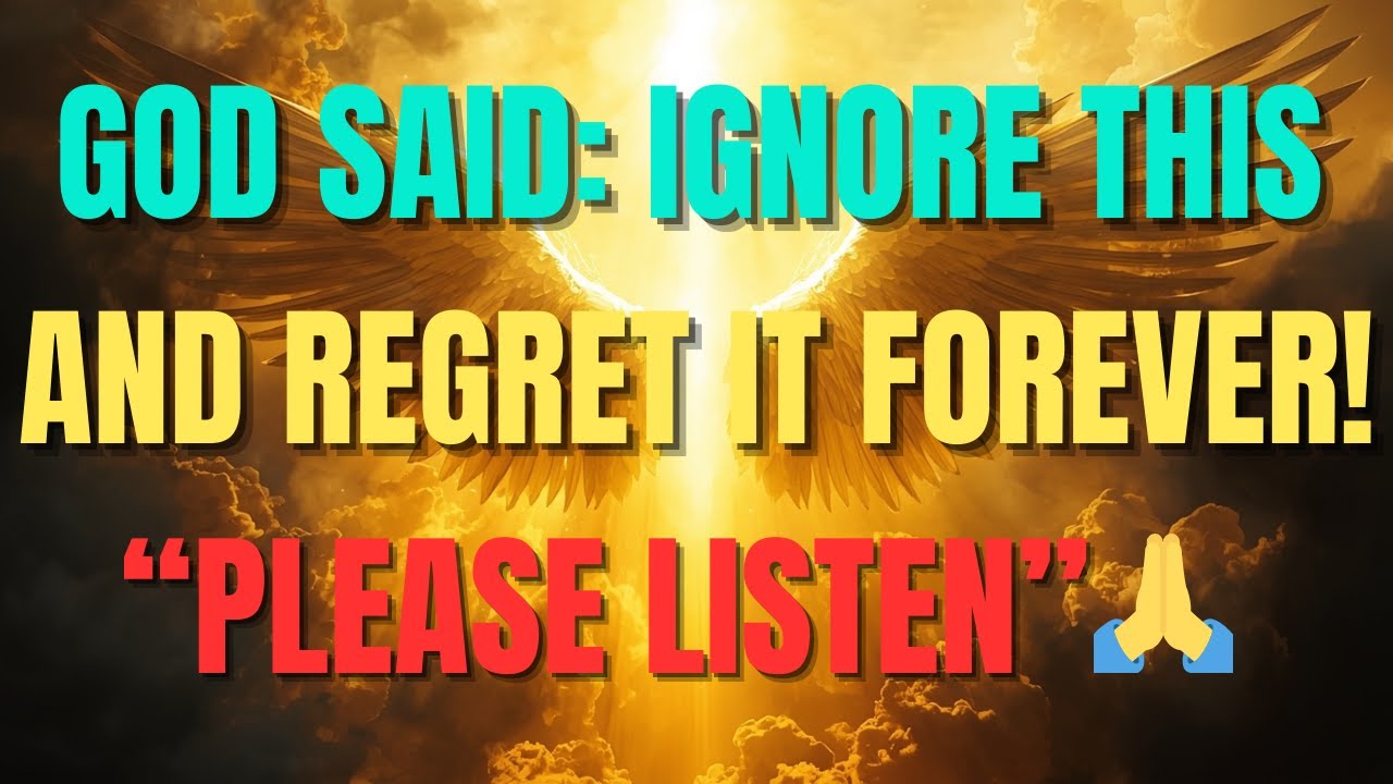 Chosen One, Ignore This Message from GOD and Regret It Later!