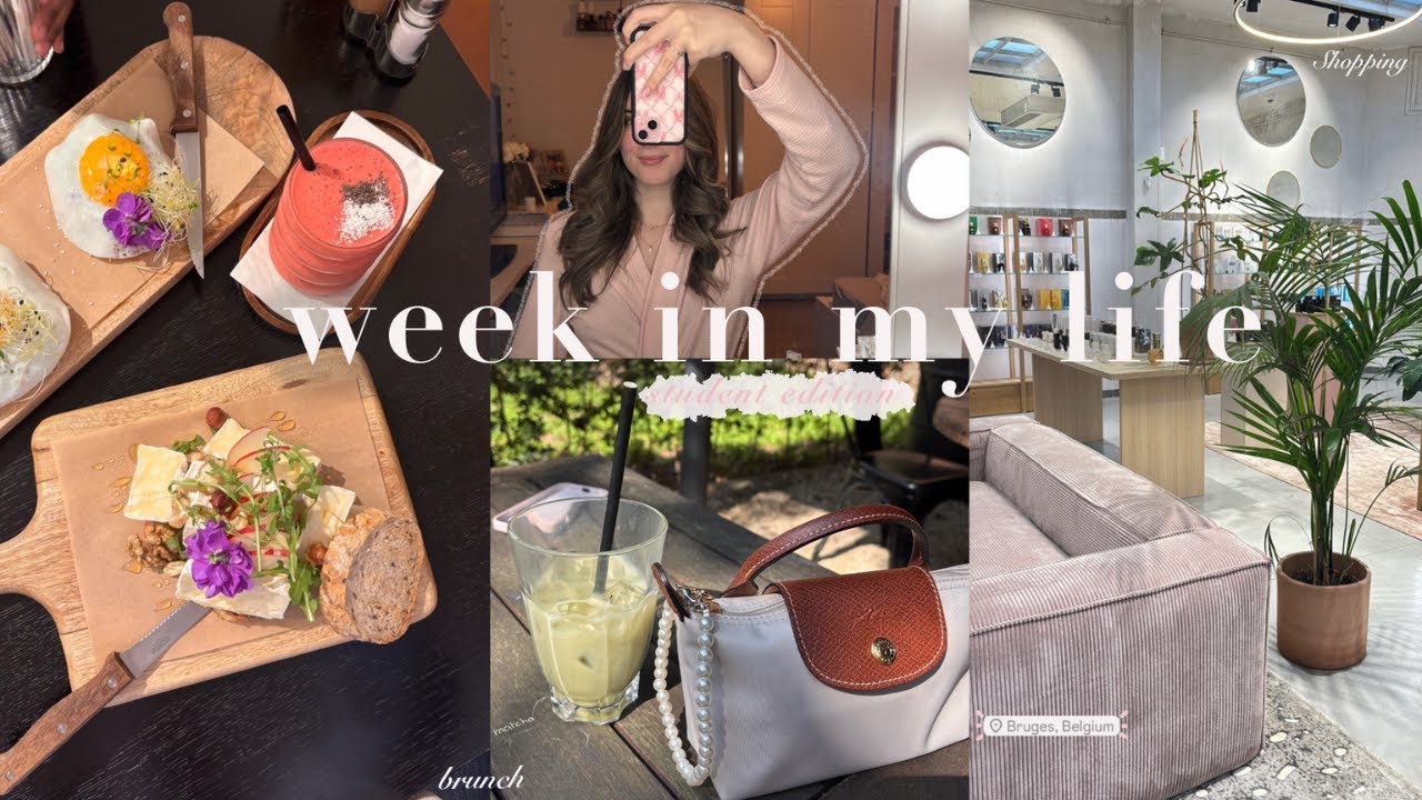 WEEK IN MY LIFE as a college student 🎧💌☁️🤍 studying, shopping, brunch, grwm, ect.