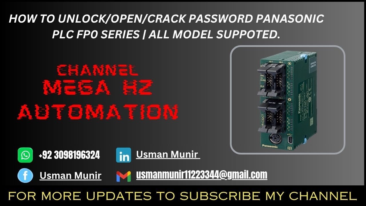 UnlockPanasonic FP0 PLC Password | FP0 Series All Models | #Pansonic#FP0#Crack #OpenPassword#Unlock