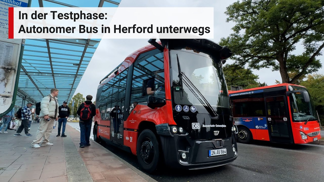 Autonomer Bus in Herford unterwegs
