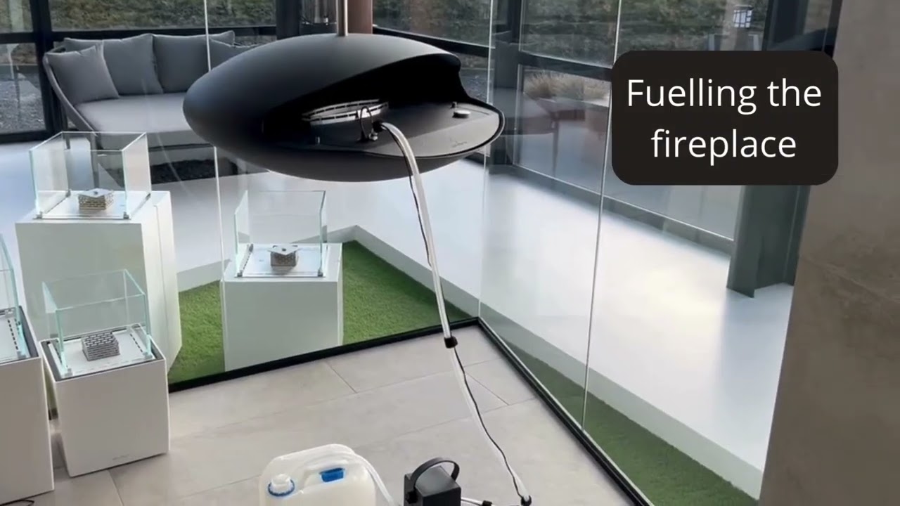 How to Refill the Decoflame Espoo Suspended Fireplace with Bioethanol | Step-by-Step Tutorial