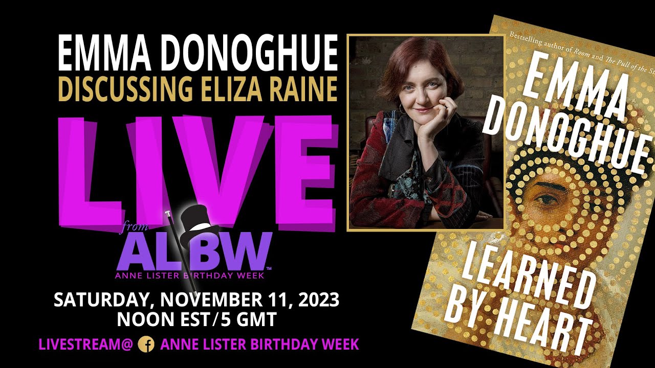 ALBW LIVE Emma Donoghue discussing Eliza Raine