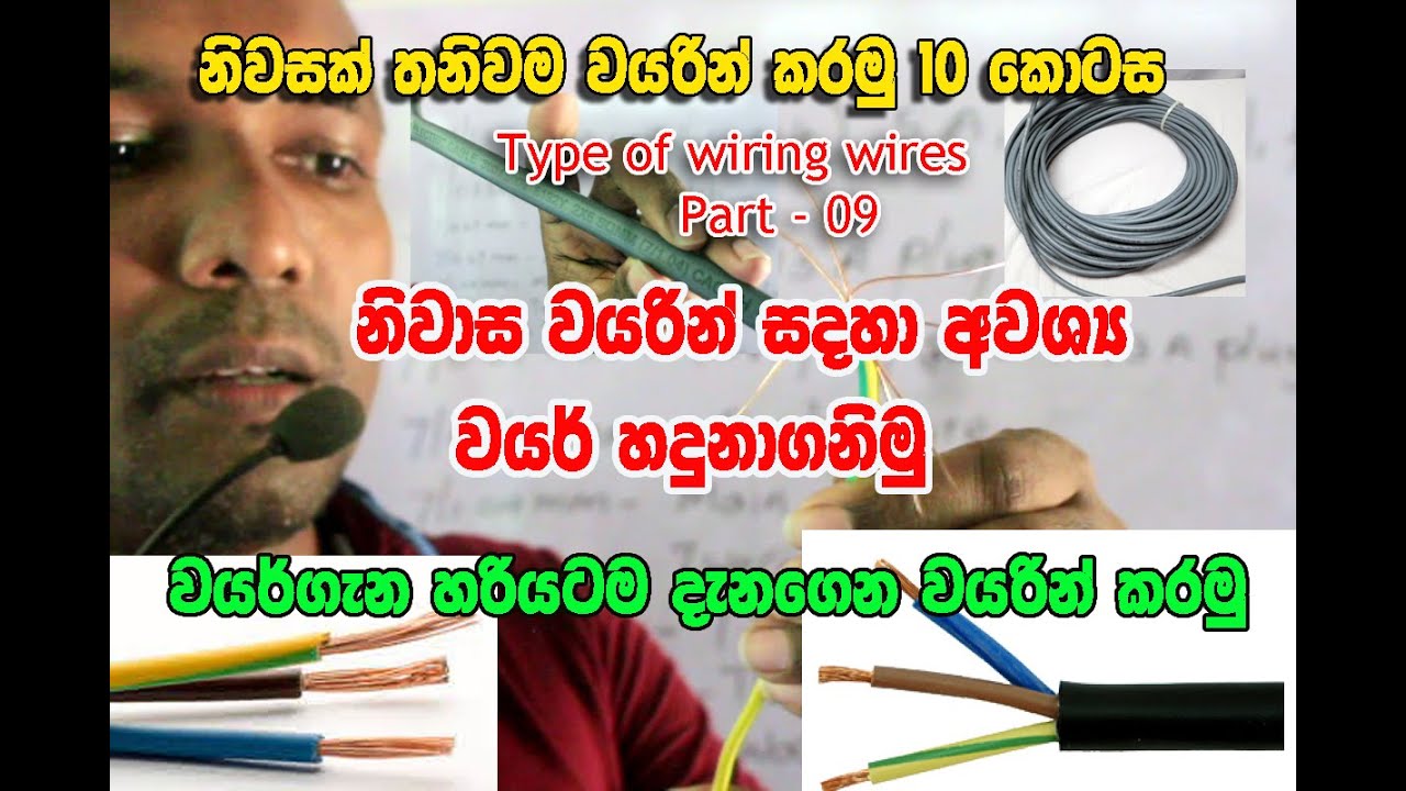 Type of wiring wire| Electrical wire size| Sinhala wiring| නිවාස වයරින් සදහා ගැලපෙනම වයර් තෝරාගමු.