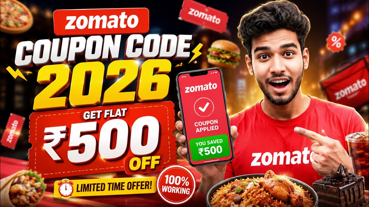 🔥 Zomato Coupon Code Today 2026 🍕 | Latest Zomato Offers, Promo Codes & Best Food Delivery Deals 💸😋
