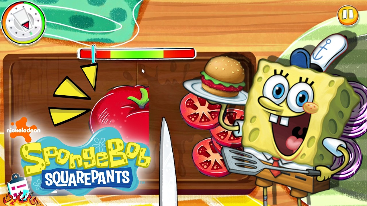 SpongeBob Squarepants - Nick What's Cookin / Learn how to cook a Krabby Patty
