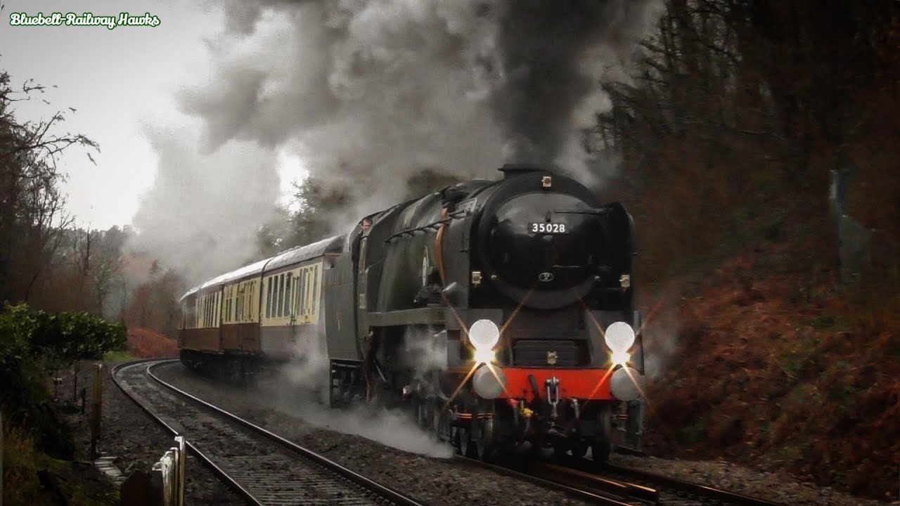 35028 'Clan Line' fights the elements on the 'Valentine Pullman' | 15/02/20
