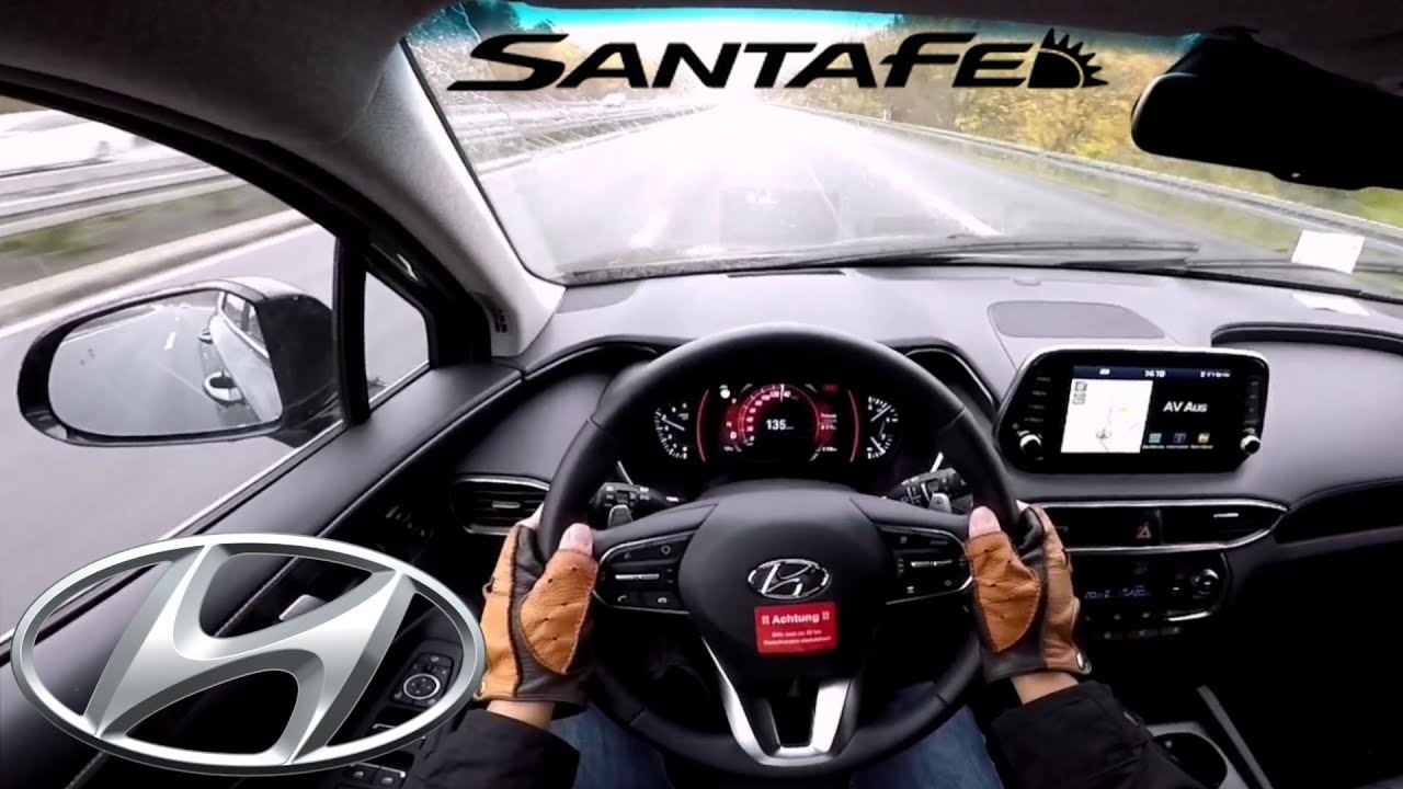 2019 Hyundai Santa Fe 2.2 CRDi (200 PS) Premium POV Testdrive AUTOBAHN acceleration & speed