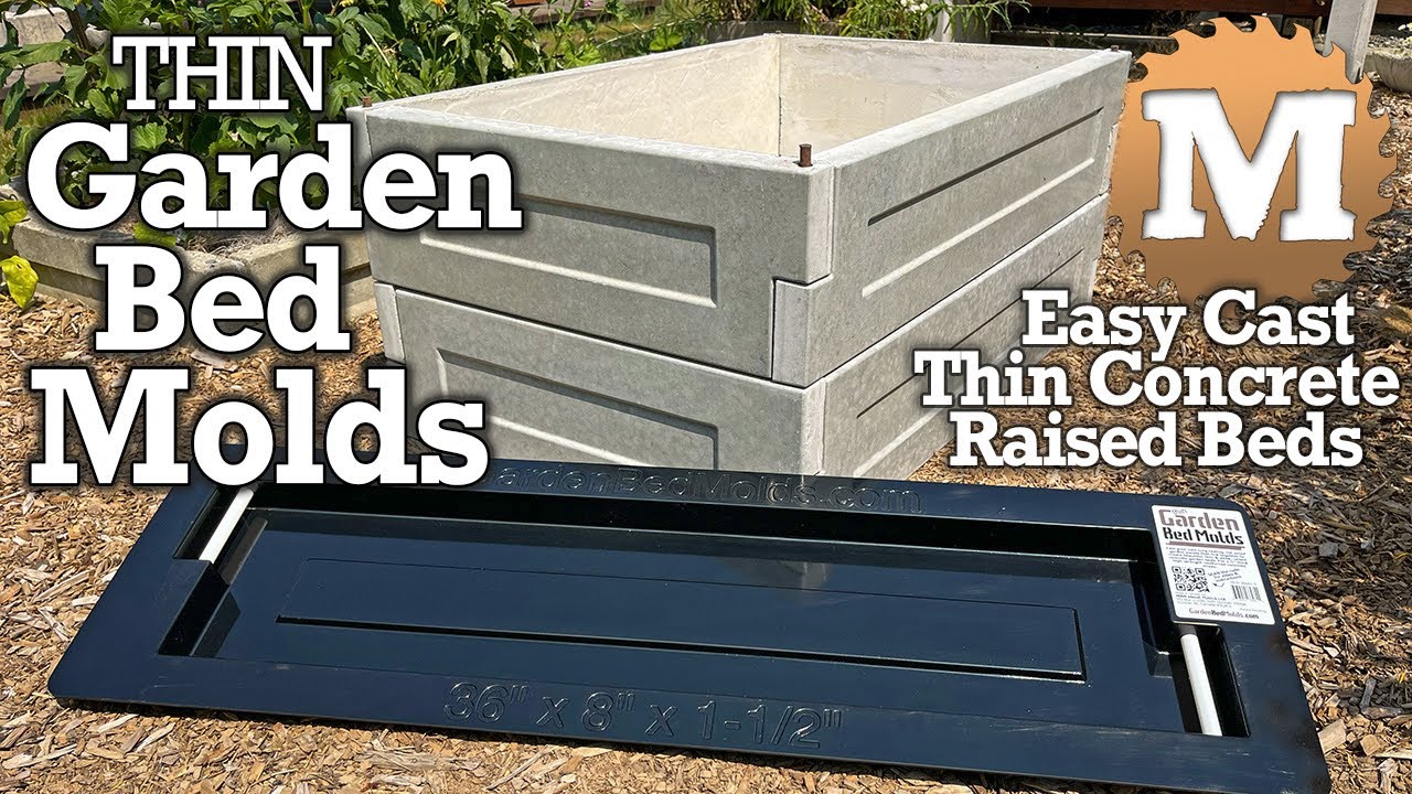 Thin and Sleek Concrete Garden Bed Molds - Plastic ABS Portland Cement based Forms