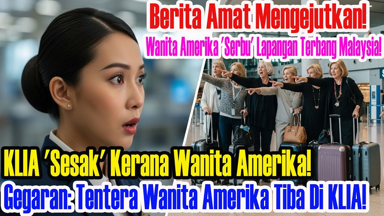 KLIA Lumpuh! 3,000 Wanita Amerika Menangis Teresak Ketika Tiba di Malaysia Tanpa Diduga Ramai Terke!