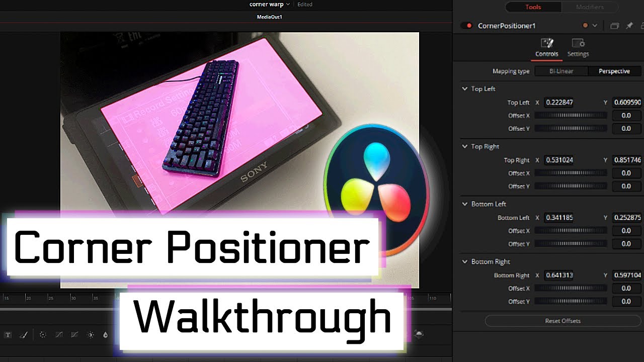 Угловой позиционер в Fusion. DaVinci Resolve. Полное пошаговое руководство.