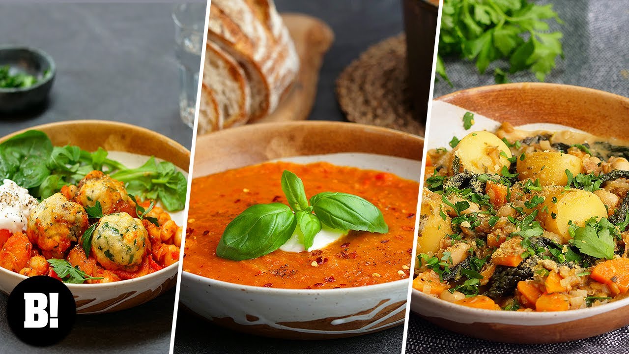 FIVE SPEEDY VEGAN SOUPS & STEWS